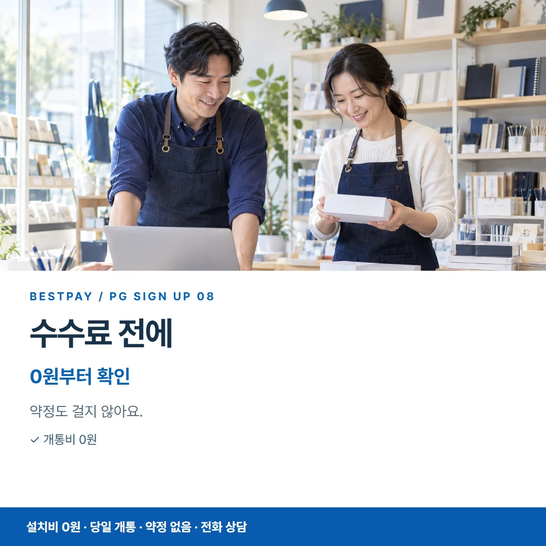 PG가입 · 수수료 전에 0원부터 확인 카드뉴스 8